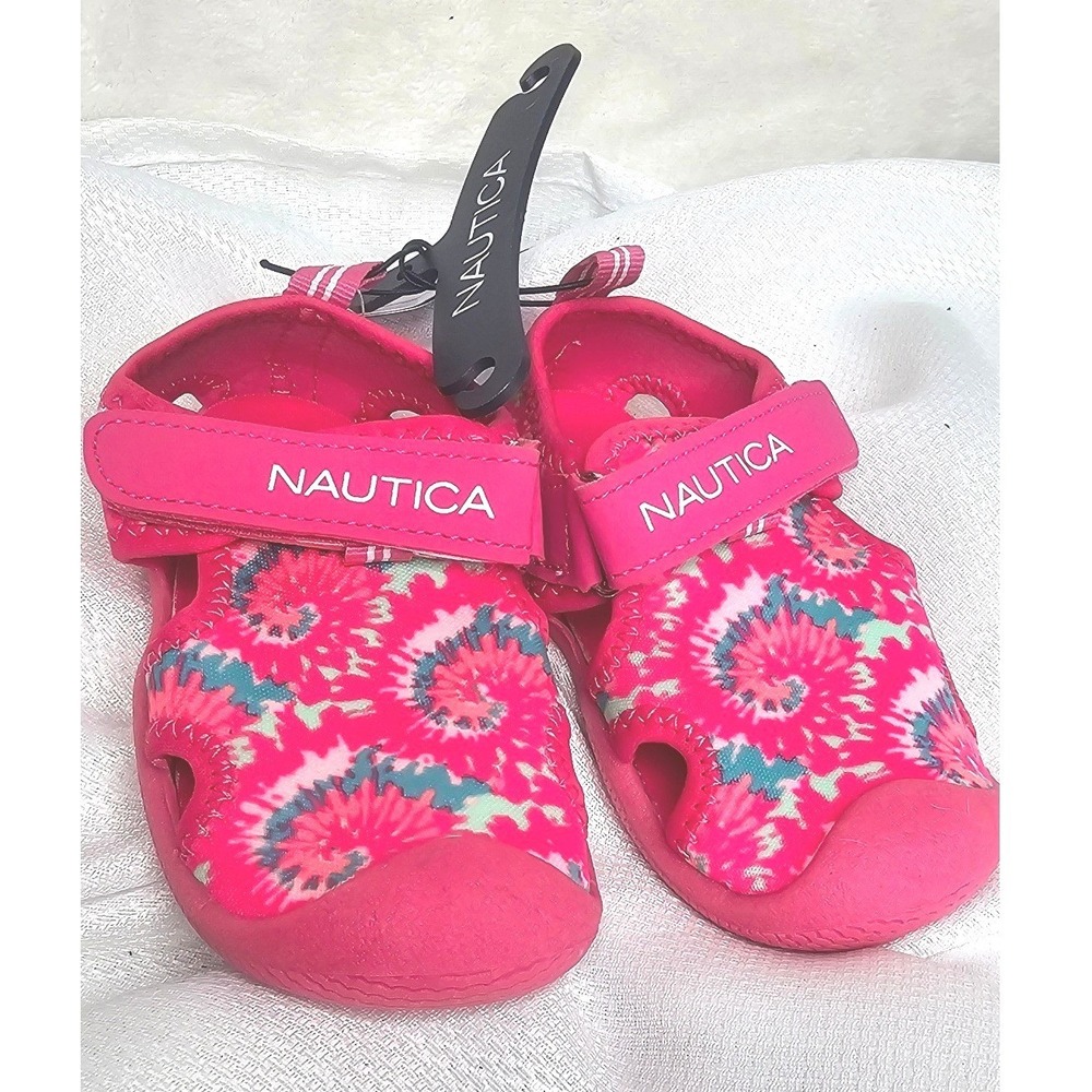Nautica Water Shoe Size 7 Pink Blue Tie Dye KA3466 Toddler Beach Pool Shoes